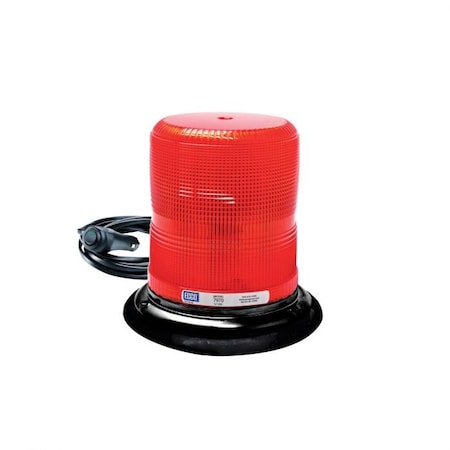 Ecco Pulse Ii 7965 360 Medium Profile Strobe Beacon, Red, Led Lamp, Vacuum Magnet Mount, 12 To 24 7970R-VM
